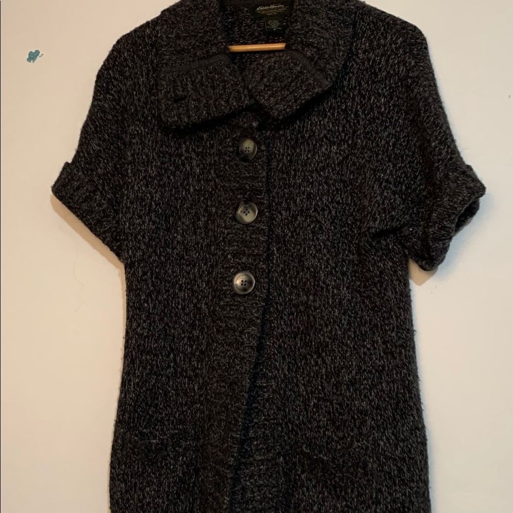 Gray Button Sweater